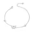 TOUPOP Sterling Silver Opal Butterfly Bracelet Anklet Jewelry Gifts-0-0