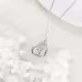 wholesale 925 Sterling Silver Crystal Dog Heart Pendant Necklace Wholesale for Women - Pet Lovers' s-0-1