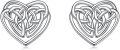 wholesale 925 Sterling Silver Celtic Knot Heart Stud Earrings - Irish  for Women-0-0