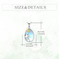 wholesale 925 Sterling Silver Frog And Dragonfly Pendant Necklace With Blue Opalite-0-4