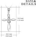 wholesale 925 Sterling Silver Celtic Knot Cross Necklace Infinity Love Irish Jewelry for Women-0-2
