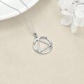 wholesale 925 Sterling Silver AA Recovery Symbol Necklace with Serenity Wisdom Courage and God Triangle Pendant for Women Men-0-2