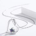 wholesale 925 Sterling Silver Heart with Sea Turtle Shell Pendant Necklace s for Women Girls-0-1