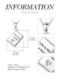 TOUPOP 925 Sterling Silver Book Necklace Gift for Book Lovers Readers-0-1