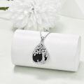 wholesale 925 Sterling Silver Black Onyx Tree of Life Necklace - Symbol of Growth, Strength & Rebirth - 0.68x0.94 Teardrop Pendant, 18+2 Chain - Hypoallergenic Gift for Women/Men-0-2