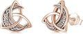 wholesale 925 Sterling Silver Triquetra Stud Earrings - Celtic Knot Design  for Her-0-0
