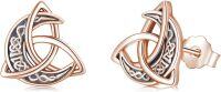 wholesale 925 Sterling Silver Triquetra Stud Earrings - Celtic Knot Design  for Her-E-Rose Gold