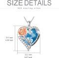 wholesale TOUPOP Birthstone Necklace For Women 925 Sterling Silver Rose Flower Heart Crystal Pendant Necklaces I Love You Jewelry Birthday Christmas Gifts For Women Her Girlfriend -0-4