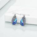 wholesale 925 Sterling Silver Abalone Shell Teardrop Dangle Earrings with Leverbacks-0-3