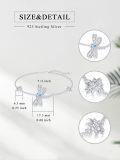wholesale 925 Sterling Silver Dragonfly Butterfly Ladybug Adjustable Bracelet with Blue Crystal and CZs for Women Girls Gifts-0-3