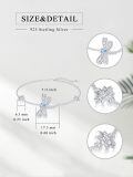 wholesale 925 Sterling Silver Dragonfly Bracelet With Blue Crystal And Delicate Chain Design-0-3