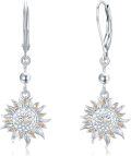 wholesale 925 Sterling Silver Sunflower Drop Earrings - You Are My Sunshine Jewelry for Women-0-0