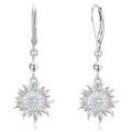 wholesale 925 Sterling Silver Sunflower Drop Earrings - You Are My Sunshine Jewelry for Women-0-0