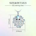 wholesale 925 Sterling Silver Moonstone Octopus Pendant Necklace Sea Life s for Her-0-1