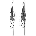 wholesale 925 Sterling Silver Plated Gold Threader Earrings for Women - Long Chain Hypoallergenic Tassel Earrings Fashion Jewelry-0-5