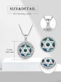 wholesale 925 Sterling Silver Celtic Knot Pentacle Necklace Wholesale With Mother Of Pearl Inlay-0-5