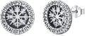 wholesale 925 Sterling Silver Vegvisir Viking Rune Stud Earrings - Nordic Amulet Jewelry for Men & Women-0-0