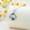wholesale 925 Sterling Silver Black Onyx Vine Leaf Pendant Necklace For Women-0-15