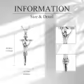 TOUPOP Stainless Steel Zircon Gothic Cross Pendant Necklace for Men-0-2