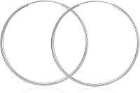 wholesale Sterling Silver Hoop Earrings Polished Round Circle Endless 20 80mm-Diameter 70mm Large Hoop Earrings