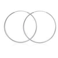 wholesale 925 Sterling Silver Hoop Earrings Polished Round Circle Endless 20 80mm-Diameter 70mm Large Hoop Earrings