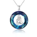 TOUPOP Sterling Silver Crystal Cat Lover Memorial Pendant Necklace Gift-0-0