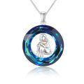 TOUPOP Sterling Silver Crystal Cat Lover Memorial Pendant Necklace Gift-0-0