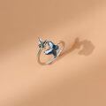 wholesale 925 Sterling Silver Pink Butterfly Crystal Ring-0-3