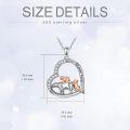 wholesale 925 Sterling Silver Mama Bear Family Pendant Necklaces with Cub Charm Gifts for Mom Wife Her Daughter Girlfriend-0-3