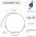 wholesale 925 Sterling Silver Blue Stone Butterfly Charm Adjustable Bracelet Gift for Women Girl-0-1