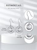 wholesale 925 Sterling Silver Volleyball Dangle Earrings-0-1