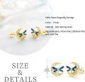 wholesale 925 Sterling Silver Blue Enamel Celtic Moon Dragonfly Stud Earrings Irish  for Women Girls-0-3