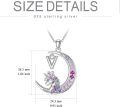 wholesale TOUPOP Unicorns Neckalce Sterling Silver Moon Initial V Letter Pendant Necklace For Women Her Jewelry Birthday Anniversary Christmas -0-2