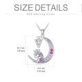 TOUPOP Sterling Silver Moon Initial V Letter Pendant Necklace For Women-0-2