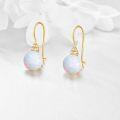 wholesale 14K Gold Opal and Diamond Dangle Drop Earrings for Women-0-1