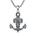 TOUPOP 925 Sterling Silver Anchor Pendant Ocean Sailor Necklace Gift for Men-0-0