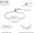 wholesale 925 Sterling Silver Faith Infinity Love Charm Adjustable Bracelet for Women Christian Gifts-0-2