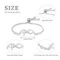 wholesale 925 Sterling Silver Faith Infinity Love Charm Adjustable Bracelet for Women Christian Gifts-0-2