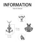 TOUPOP 925 Sterling Silver Anchor Pendant Ocean Sailor Necklace Gift for Men-0-3