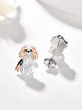 wholesale 925 Sterling Silver Cavalier King Charles Spaniel Stud Earrings for Women - Puppy  for Dog Moms & Pet Lovers-0-1