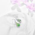 wholesale 925 Sterling Silver Green Opal Teardrop Tree of Life Dangle Earrings for Women-0-2