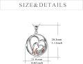 wholesale 925 Sterling Silver Cubic Zirconia Heart Mother Daughter Necklace Gift for Mom Nana Wife-0-5