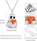 wholesale 925 Sterling Silver Halloween Ghost Cat Skeleton Charm Pendant Necklace-0-6