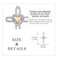 wholesale 925 Sterling Silver White Gold Plated Celtic Cross Heart Citrine Pendant Necklace-0-4