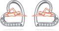 wholesale 925 Sterling Silver Sports Basketball Player Heart Stud Earrings s for Women-0-41