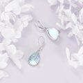 wholesale 925 Sterling Silver Blue Moonstone Celtic Filigree Teardrop Leverback Earrings-0-2