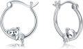 wholesale 925 Sterling Silver Koala Bear Huggie Hoop Earrings for Women Girls -0-0