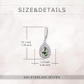 wholesale 925 Sterling Silver Green Moss Agate Teardrop Filigree Leverback Earrings for Women-0-3