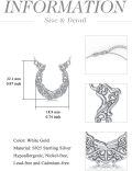 wholesale 925 Sterling Silver Bohemian Elegant Horseshoe Pendant Necklace for Women - Lucky Hypoallergenic Horse Jewelry Gift-0-4