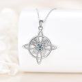 wholesale 925 Sterling Silver 925 Celtic Knot Pentagram Triskele Hecate Goddess Necklace for Women-0-1